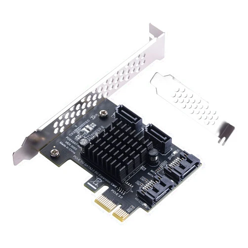 BEYIMEI PCIe SATA Card 4 Ports,SATA III 6 Gbps Controller Expansion Card, ASM1064/SATA 3.0 Non-Raid,with Low Profile Bracket