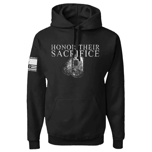 Til Valhalla Project Honor Their Sacrifice Hoodie | Veteran Owned and Operated - Proudly Printed In the USA