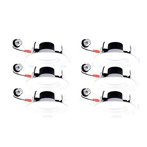 Utilitech 6-Pack 65-Watt Equivalent White Dimmable Recessed Downlight (5-in or 6-in)