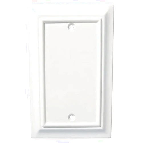 BRAINERD MFG/LIBERTY HDW W13761-W-U WHT WDArc 1G BLNK Plate