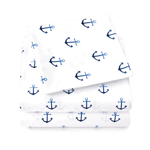 Sweet Home Collection 1500 Supreme Kids Bed Sheet Collection - Fun Colorful and Comfortable Boys and Girls Toddler Sheet Sets - Deep Pocket Wrinkle Free Soft and Cozy Bedding - Twin, Anchor