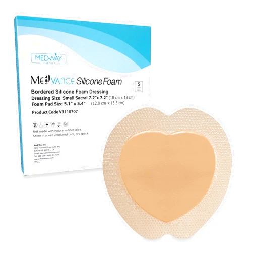 MedVance TM Silicone - Bordered Silicone Adhesive Foam Dressing Sacral Size 7