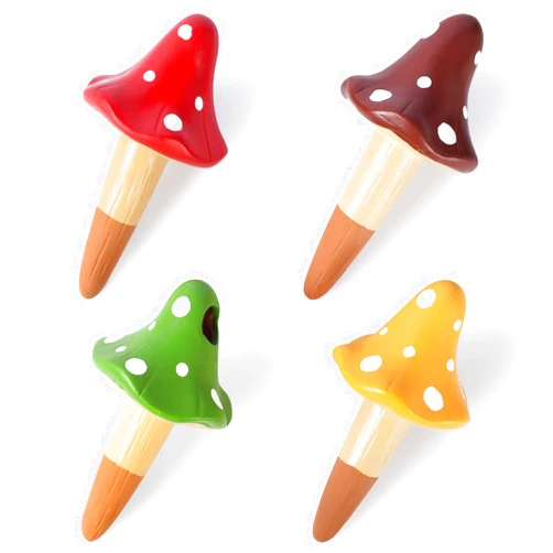 HOMYHEE Self Watering Spikes Mushroom Shaped Plant Watering Globes Irrigation Terracotta Watering Device Garden Waterer for Indoor Outdoor Plant 4 Packs