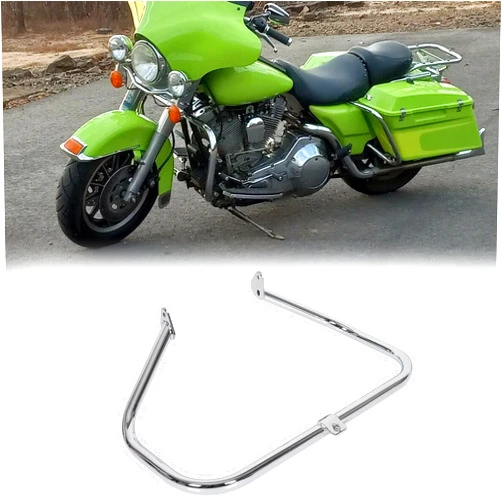 ECOTRIC Engine Guard Highway Crash Bar Compatible with 1997-2008 Harley Touring Road King Electra Glide Ultra Classic Road Glide Street Glide Chrome