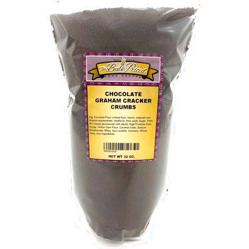The Bulk-Priced Food Shoppe Chocolate Graham Cracker Crumbs, Bulk Size (2 lb. Resealable Zip Lock Stand Up Bag)