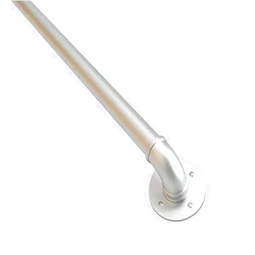 HQBL Silver Stair Handrail-Industrial Wind Protection Railing Pipe,Easy to Install Porch Protection Support Rod-Wall-Mounted Parapet for Corridor Loft Restaurant