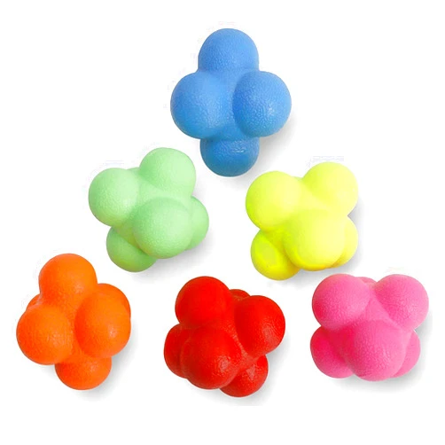 Yaegoo 6 PCS Reaction Balls Rubber Reaction Bounce Balls for Hand-Eye Coordination, Agility & Speed Reflex Training