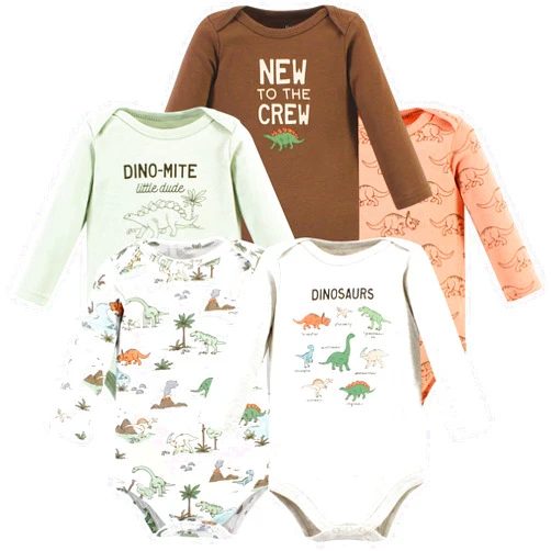 Hudson Baby unisex-baby Cotton Long-sleeve Bodysuits