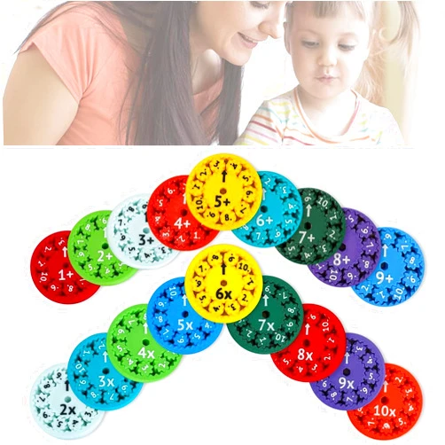 YHCFASHIPIN Math Fidget Spinner, Math Fidget Toy, Math Fidget Toy Multiplication, Math Learning & Education Toys Game, Birthday Gift (18 Packs)