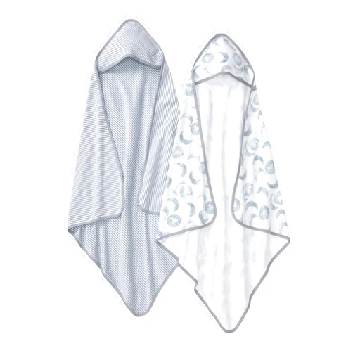 Burt's Bees Baby - Hooded Towels, Absorbent Knit Terry, Super Soft Single Ply, 100% Organic Cotton