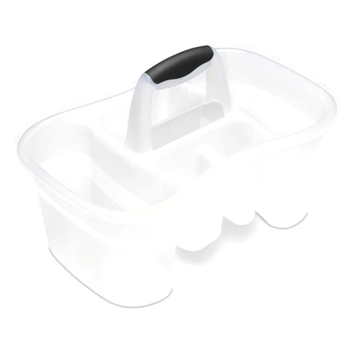 Baby Gear 4SGM 9 3/8-inch Sterilite Bath Caddy with 5 Compartments, Large, Clear, Multi