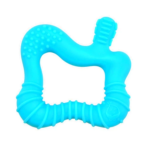 green sprouts Molar Teether made from Silicone | Soothes & massages baby's molar gums & teeth | Soft, flexible silicone eases pain, Easy to hold, gum, & chew, 1 Count (Pack of 1)
