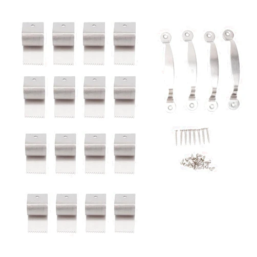 Pssopp 6 Pack Hurricane Window Clips, Easy to Install Storm Window Clip Fit 1/2 Inch Thick Plywood Stainless Steel Hurricane Clip for Plywood Hurricane Window (Original Color)