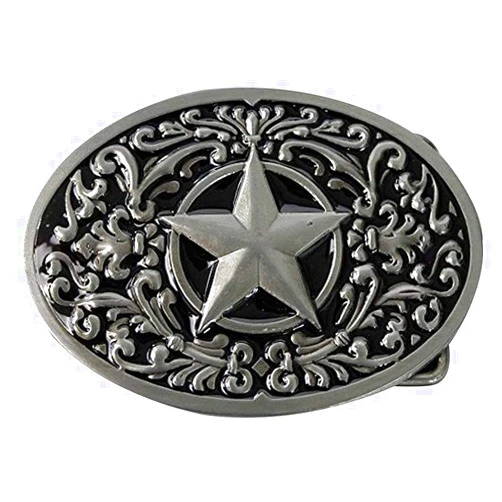 Ivory Falcon Western Lone Star Belt Buckle Black