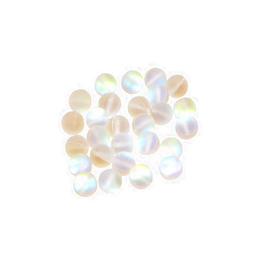 UUYYEO Matte Crystal Glass Mermaid Aurora Moonstone Beads for Jewelry Making