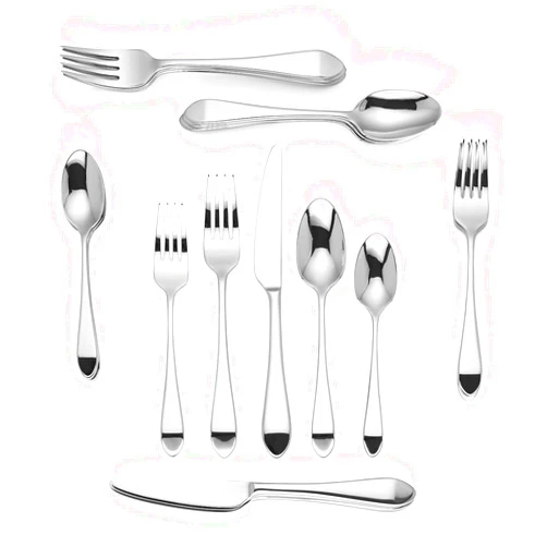 Kate Spade New York Charlotte Street 20-Piece Flatware Set, 4.30 LB, Metallic