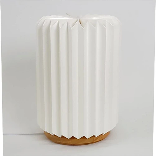Studio pleat LLC Pillar L - origami table lamp, modern, dimmable, nursery lamp
