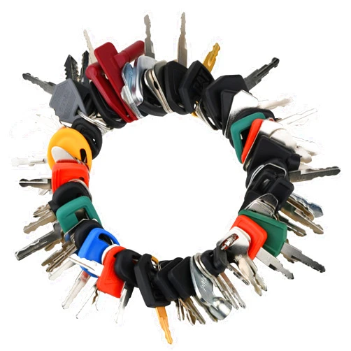 Tecreddy 70 Heavy Equipment Keys Master Set, Construction Machinery Key for Cat Caterpillar John Deere Komatsu Volvo Bobcat Kubota JCB Sany Terex Case Hyster Yanmar Takeuchi New Holland