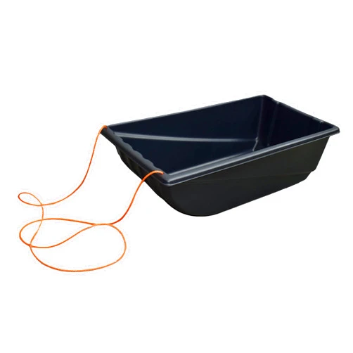 Outta Site Small Sports Sled – Small Heavy-Duty Utility Sled for Hauling Firewood, Deer, Duck and Goose Hunting, Ice Fishing Gear and Accessories – Black with Pull Rope