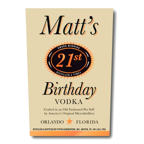 Handmade Personalized Label to fit Tito's Vodka Bottles (No Proof)