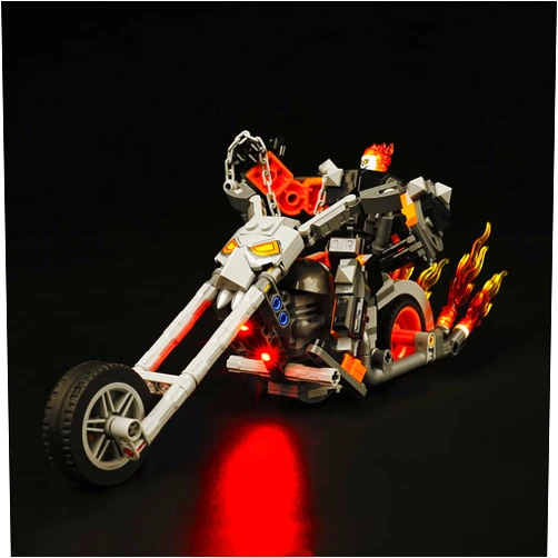DALDED LED Light Kit for Lego Ghost Rider Mech & Bike 76245, Compatible with Lego 76245, Lighting Your Toy for Ghost Rider Mech & Bike - Without Model (Not Include Lego Set)
