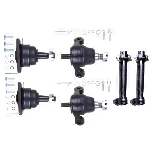 INEEDUP NEW 6 Set of Front Tie Rod Adjusting Sleeve Front Lower Ball Joint Front Upper Ball Joint Compatible with For Chevy Bel Air For Chevy Biscayne For Chevy Caprice For Chevy Impala