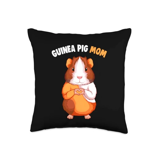 Sweet Baby Guinea Pig Gift For Girls And Women Guinea Pig Mom Women Girls Mother´s Day Throw Pillow, 16x16, Multicolor
