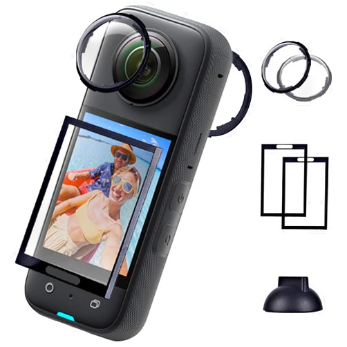 ZEQKULW X4 Screen Protector & 360x4 Premium Lens Guards for Insta360 X4 accessories Outdoor Adventures, 9H Optical Tempered Glass, 98% Transparency, Water & Dust Resistant x4 insta 360