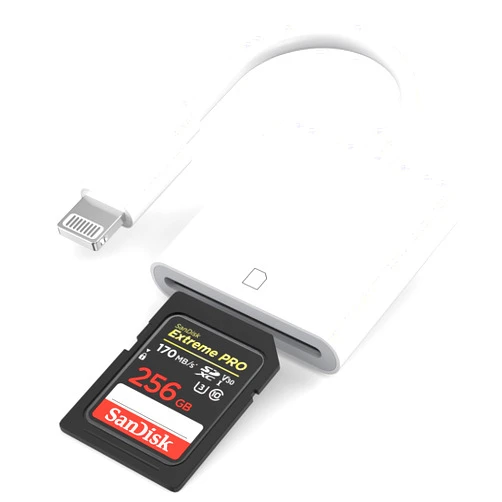 Esbeecables (Apple MFi Certified) Lightning to SD Card Camera Reader,esbeecables SD Card Reader for iPhone,Trail Camera Viewer SD Memory Card Reader Adapter for iPhone 14/13/12/11/XS/XR/X/8/7/iPad,Plug and Play