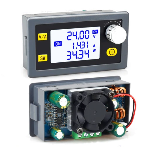 AUGUESLD XY-SK80H Adjustable Buck Boost Converter 5-36V to 0.6-36V/ 0-5A, 80W CV CC DC Voltage Regulator with Display/DC Converter/DC CNC Power Supply/DC Adjustable Power Supply