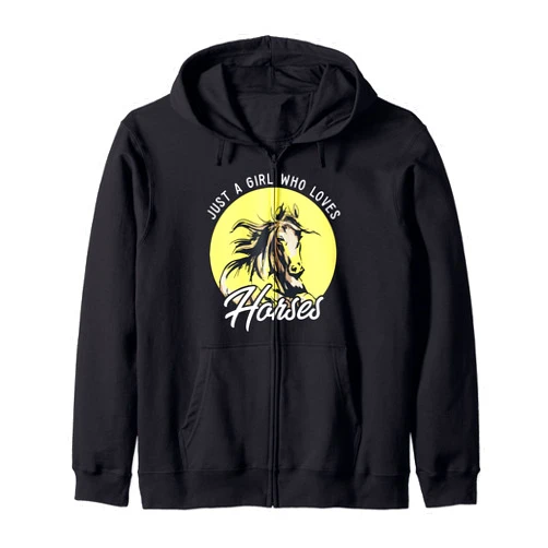 Reitausrüstung I Geschenke für Pferdeliebhaber Nur ein Girlchen das Pferde liebe I Reiten I Sweet Horses Zip Hoodie
