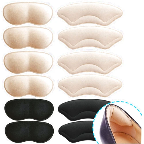 Comfowner 6 Pairs Premium Heel Cushion Pads Inserts Grips Liners for Men Women,Back of Heel Protectors Cushions Prevent Heel Pains, Blisters and Too Big Shoe