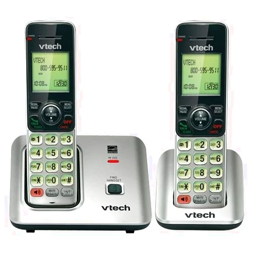 VTech Holdings, Ltd VTech CS6619 DECT 6.0 Expandable Cordless Phone with Caller ID/Call Waiting, Silver with 1 Handset