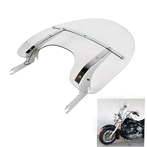 TCT-MOTORPARTS TCT-MT PC Windshield Windsreen Clear For Harley Road King FLHR 1994-2022; ’04-’07 FLHRS; '17-later FLHRXS Models