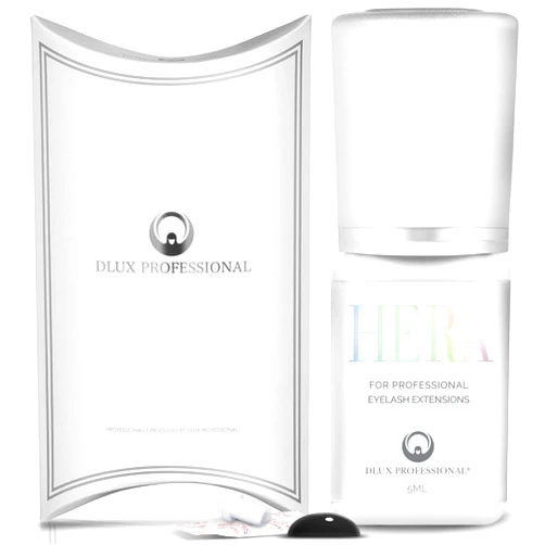DLUX PROFESSIONAL Eyelash Extension Glue for Professionals - 9 Weeks Retention, 1 Sec Drying Time, Latex Free Semi Permanent Individual & Volume Lash Extension Glue