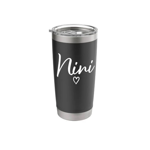 Nini Mother's Day Gifts From Grandkids Nini Gifts For Women Grandma Heart Mother's Day Nini Stainless Steel Insulated Tumbler