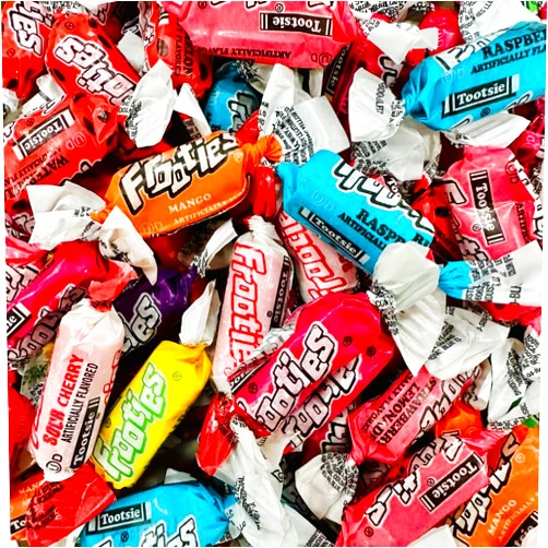 THE HUNGRY GORILLA Tootsie Frooties Assorted Fruity Flavored Chewy Candy – 2lbs of 10 Flavors Individually Wrapped Bulk Candy Packaged in Resealable Stand-Up Bag.