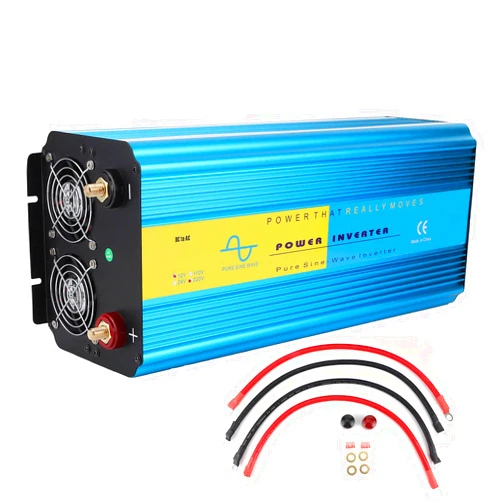Aramox Car Inverter?10000W DC12V Dual Plug 2 Cooling Fans Universal LCD Display Inverter Pure Sine Converter for Car Outdoor Home(AC220V 50+/-3Hz)