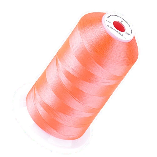 Simthread 5500Yds 40WT Embroidery Thread – 100% Polyester 170+ Vivid Colors, CPSC Certified, High-Speed (1000SPM) – Compatible with Brother, Singer, Janome & More - Neon Red S126