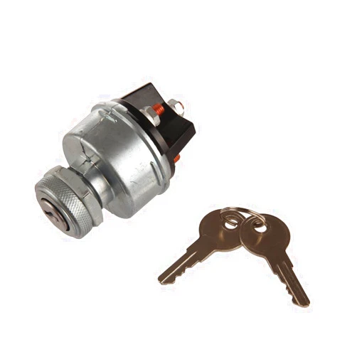 Yersul Ignition Switch with 4 Position 4 Terminal 2 Keys Replace for Ford Jubilee Massey Ferguson Tractor Trailer Caterpillar Agricultura Plant Applications 80153 85936 G.1214 V.F.LS-15 D250E D300E D350E