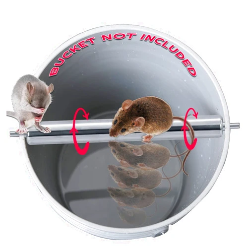 Generic 13inch Rolling Log Mouse Trap Rat Bucket Trap Humane Catch or Kill Spinning Roller Trap