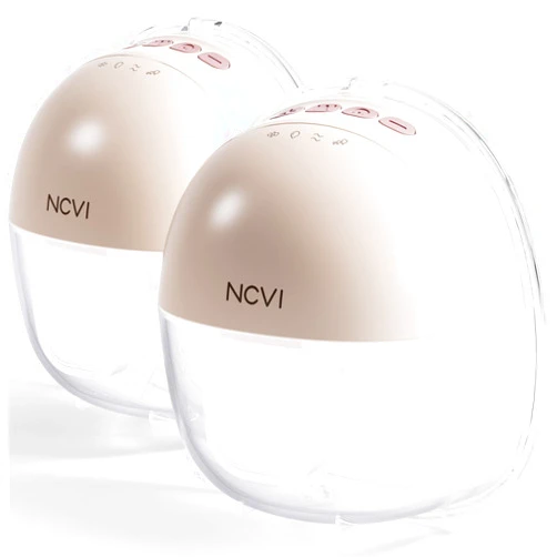 NCVI Hands Free Breast Pump 8111, Wearable Breast Pump for Breastfeeding, Wireless Portable Milk Pump with Strong Suction, 4 Modes & 9 Levels, Ultra-Quiet Discreet Pump, 21/24mm Flanges (2 Pack)