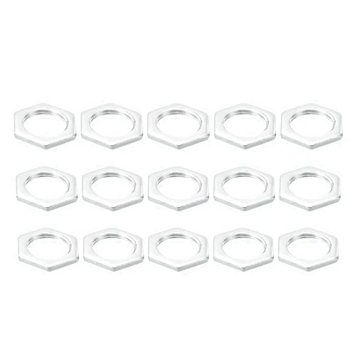 PATIKIL M20x1.5 Steel Hex Nuts, 15 Pack Metric Thread Zinc Plated Finished Hardware Nuts Screw Bolt Fasteners for Lamps Machinery Repair 3mm Height