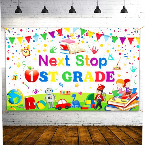Yuleglowix Kindergarten Graduation Decorations,71x44 Inch Preschool Congratulations Kinder Graduation Backdrop Banner for Kindergarten Grade Theme Congrats Grad Party Decorations Photo Booth Props Background