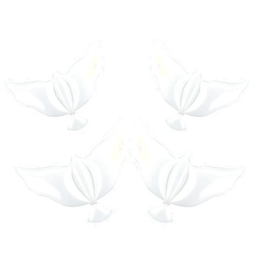 Sumind 4 Pieces Peace Dove Balloons White Memorial Balloons Pigeon Bird Balloons Ceremonies Party Decorations for Wedding Funeral Birthday Engagement Party Decoration Supplies