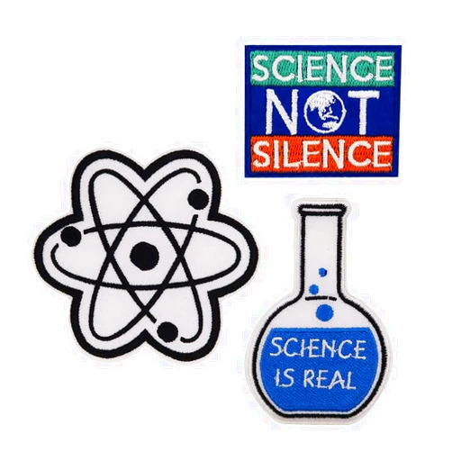 Rockapatch Science Not Silence Science Is Real Embroidered Iron On Patches
