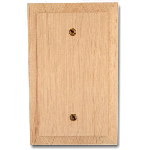 AMERELLE 180B Baker Single Blank Unfinished Wood Wallplate