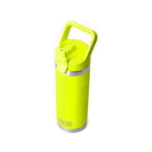 YETI Rambler 18 oz Bottle, Vacuum Insulated, Stainless Steel with Straw Cap, Chartreuse