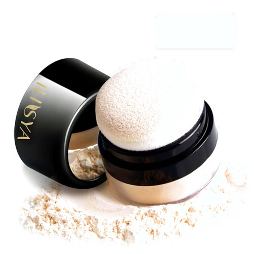 ROUSE Setting Powder Lightweight Loose Powder Finishing Powder Long-Lasting Face Powder Waterproof with Soft Mushroom Powder Puff & Mirror, Matte Finish,0.28 Oz (Fair Ivory/Matte)