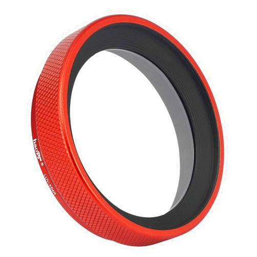Haoge LUV-X54R Metal Lens Hood with MC UV Protection Multicoated Ultraviolet Lens Filter for Fujifilm Fuji X100V Camera Red